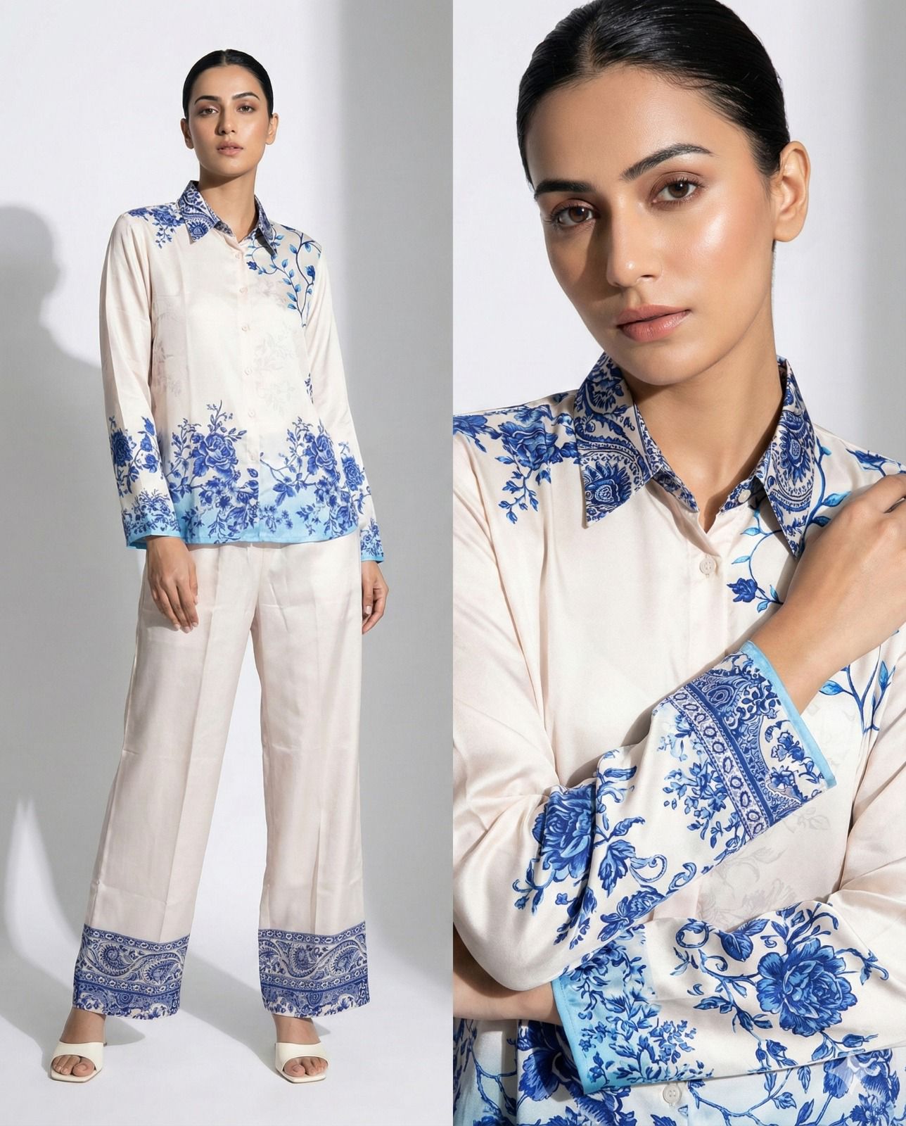 Blue floral set